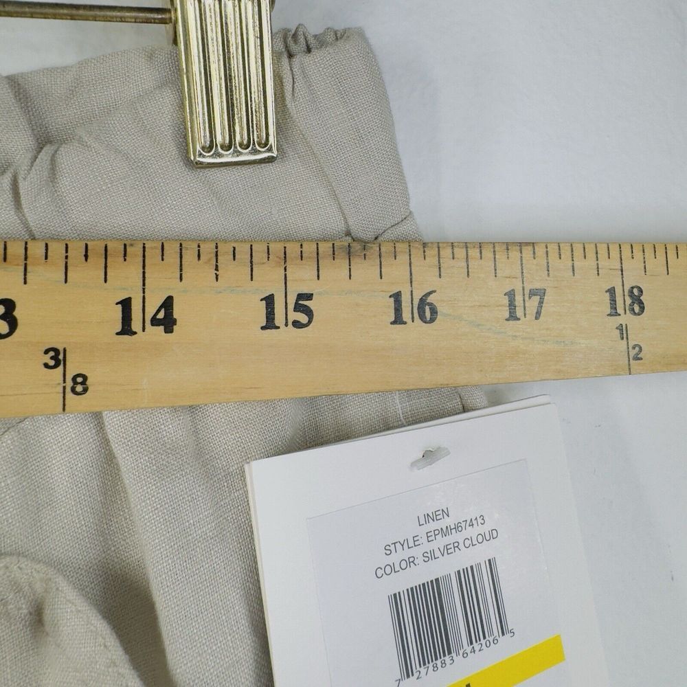 Ellen Tracy 100% Linen Gray Pull On Wide Leg Cropped Capri Pants M NWT - Picture 3 of 8